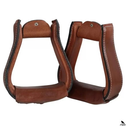 "Plain" Western Stirrups Smooth Leather
