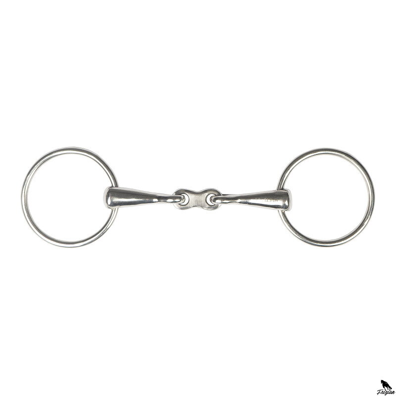 LOOSE RING SNAFFLE DOUBLE JOINTED FLAT LINK, 16MM