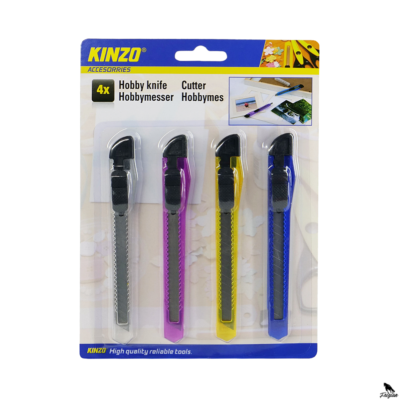 4 szt. kolorowych wąskich noży