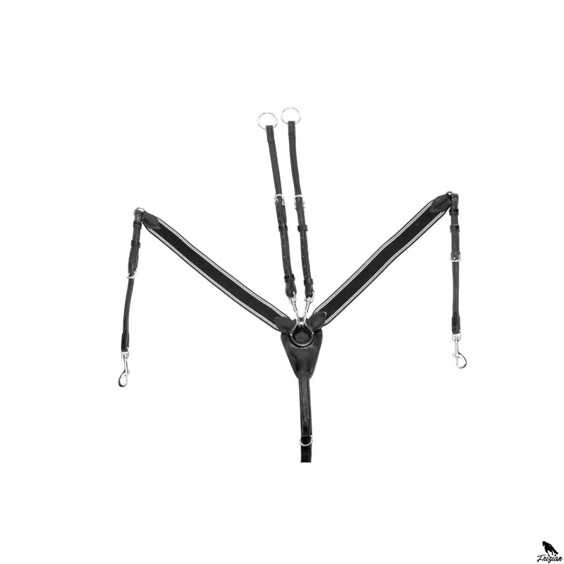 Elastický náprsník + zdvojená koža martingal 