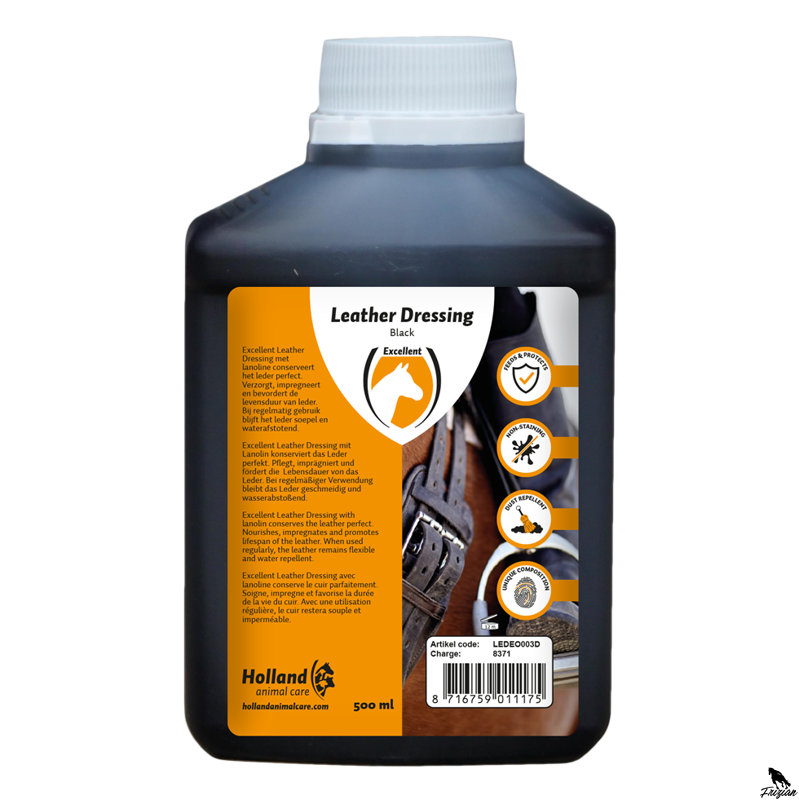 Olej na čiernu kožu a sedlo Excellent Black 500ml