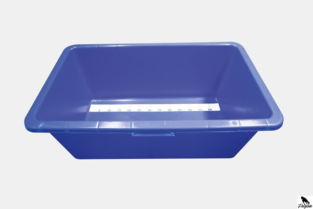 Akwarium dla karpi koi 90 l, niebieskie 80 x 48 x 30 cm z miarką