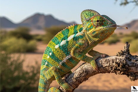 Chameleón jemenský (Chamaeleo calyptratus)